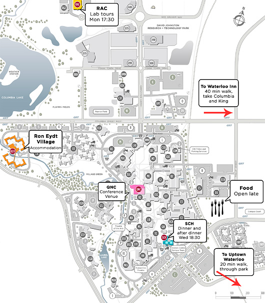 Conference sites on campus map Conference sites on campus map